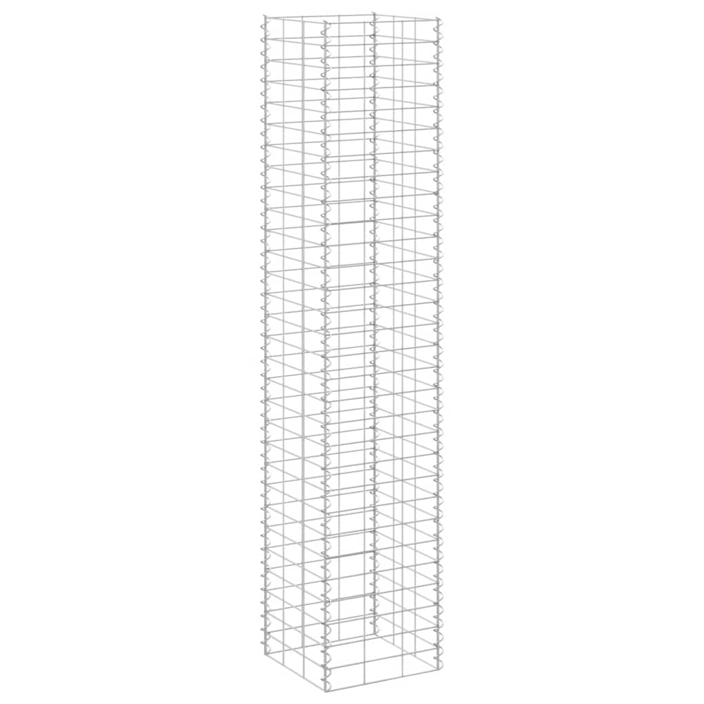 Fioriere Rialzate a Gabbione 3 pz 30x30x150 cm in Ferro