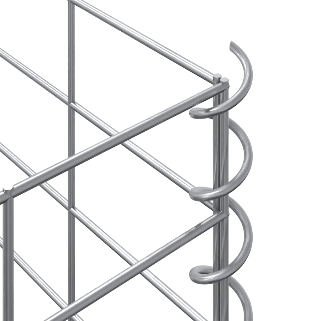 Fioriere Rialzate a Gabbione 3 pz 30x30x150 cm in Ferro