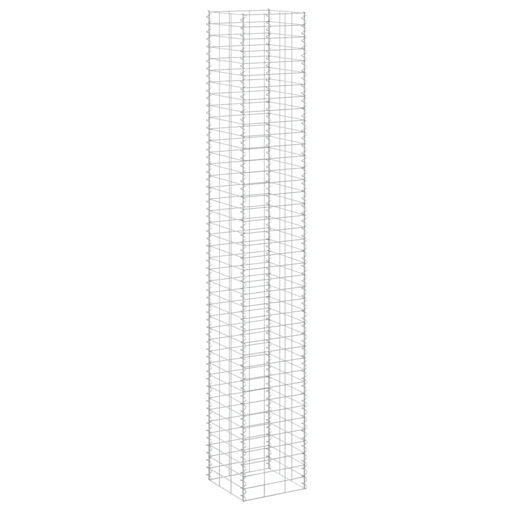 Fioriere Rialzate a Gabbione 3 pz 30x30x200 cm in Ferro