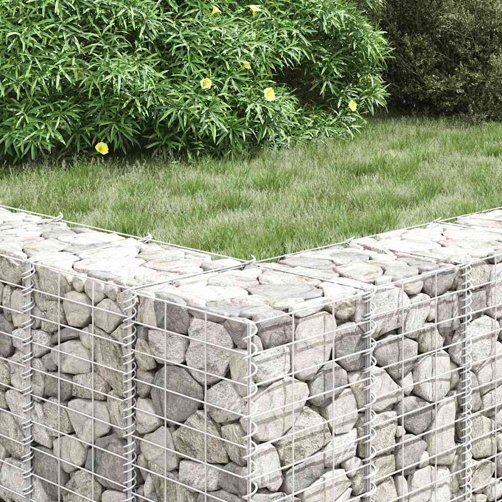 Fioriere Rialzate Gabbione 4 pz 30x30x50/100/150/200 cm Ferro