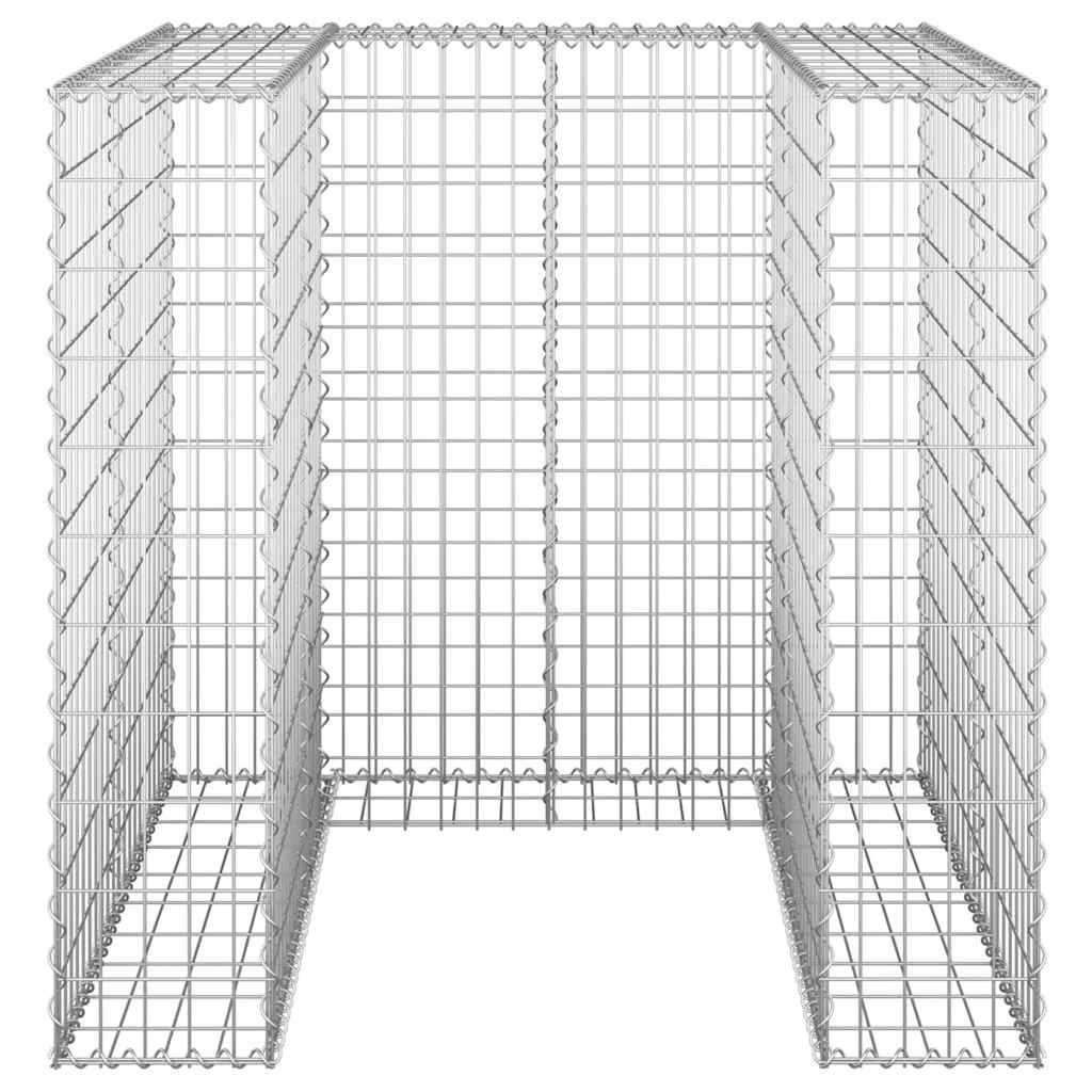 Gabbione per Bidoni in Acciaio Zincato 110x100x110 cm