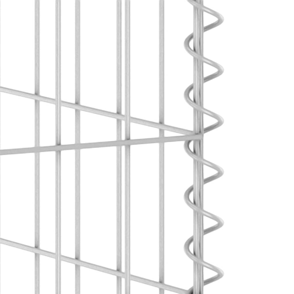 Gabbione per Bidoni in Acciaio Zincato 180x100x110 cm