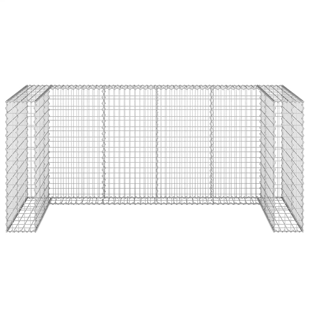 Gabbione per Bidoni in Acciaio Zincato 254x100x110 cm