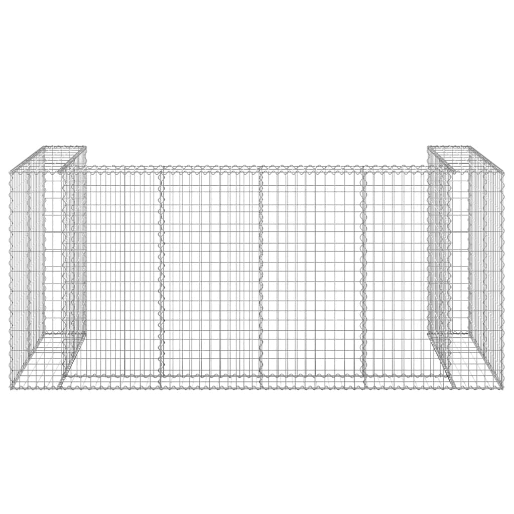 Gabbione per Bidoni in Acciaio Zincato 254x100x110 cm