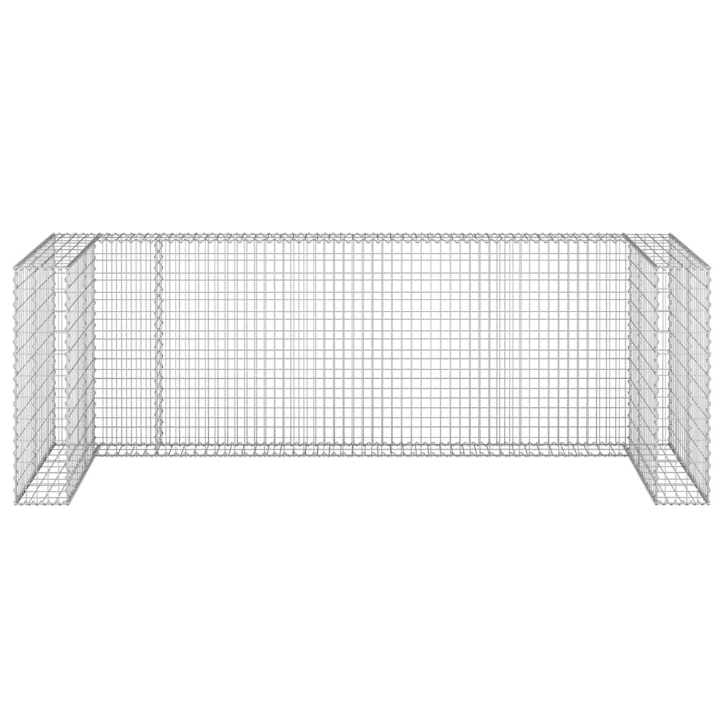 Gabbione per Bidoni in Acciaio Zincato 325x100x110 cm