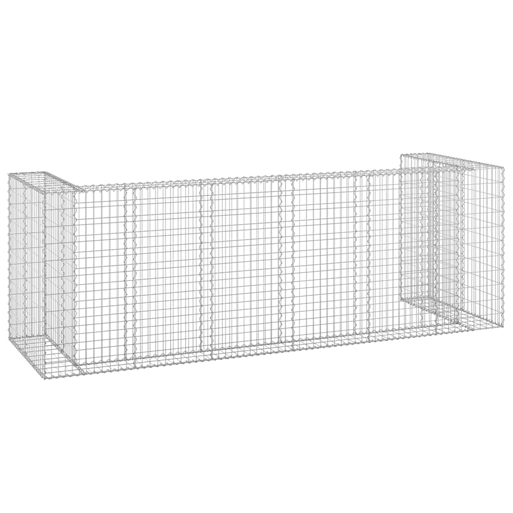 Gabbione per Bidoni in Acciaio Zincato 325x100x110 cm