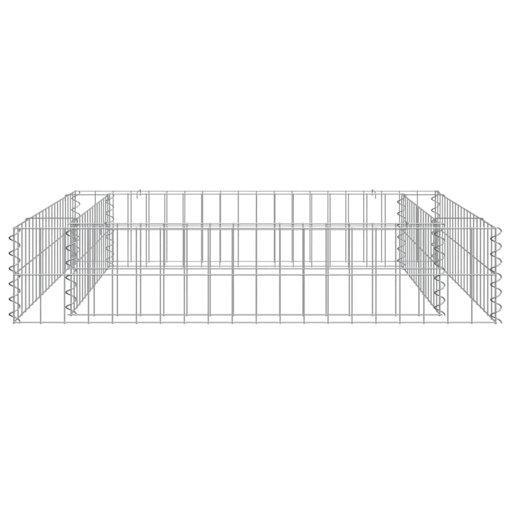Gabbione Letto Rialzato in Acciaio Zincato 100x100x20 cm