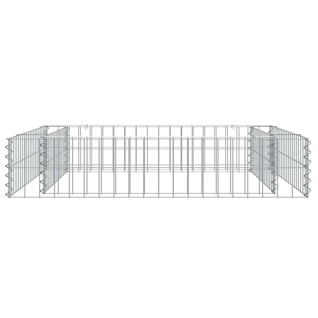 Gabbione Letto Rialzato in Acciaio Zincato 100x100x20 cm