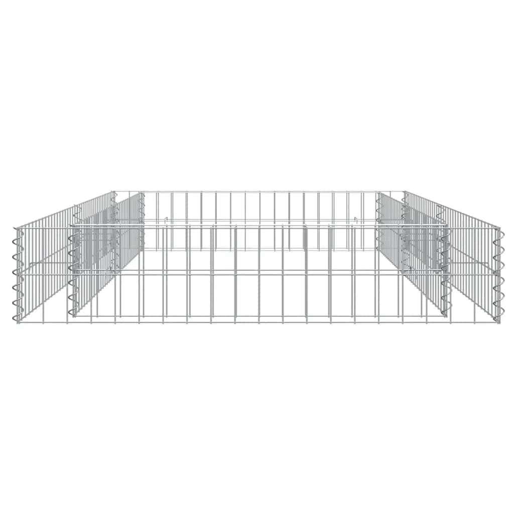 Gabbione Letto Rialzato in Acciaio Zincato 200x100x20 cm