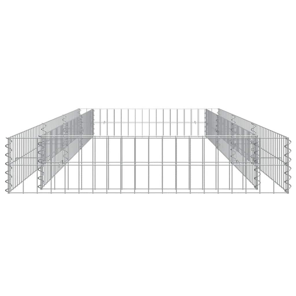 Gabbione Letto Rialzato in Acciaio Zincato 300x100x20 cm