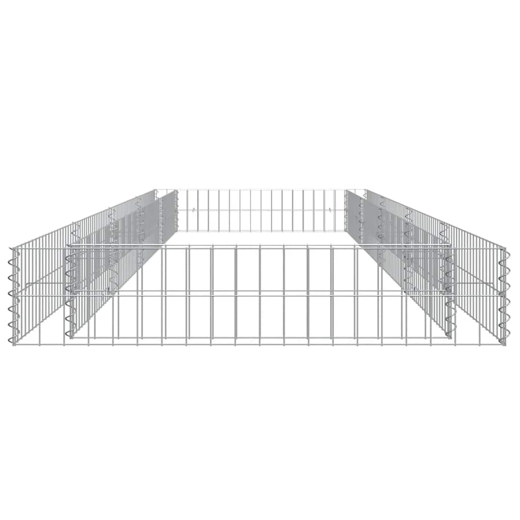Gabbione Letto Rialzato in Acciaio Zincato 400x100x20 cm