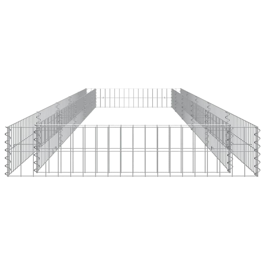 Gabbione Letto Rialzato in Acciaio Zincato 500x100x20 cm
