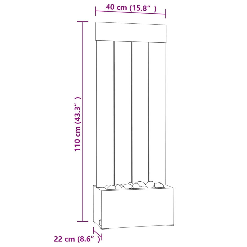 Colonna di Bolle con LED RGB Acciaio Inox e Acrilico 110 cm