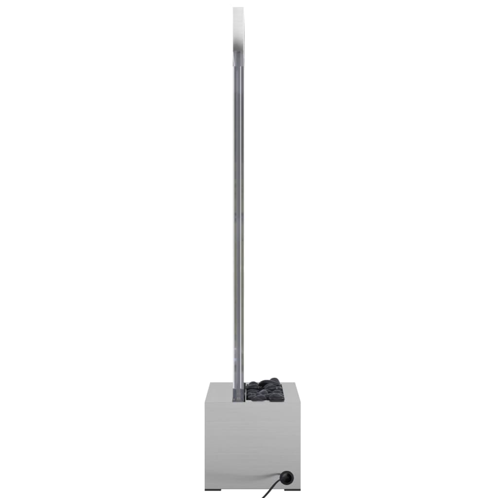 Colonna di Bolle con LED RGB Acciaio Inox e Acrilico 110 cm