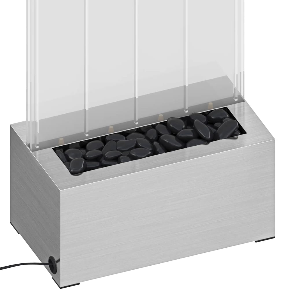 Colonna di Bolle con LED RGB Acciaio Inox e Acrilico 110 cm