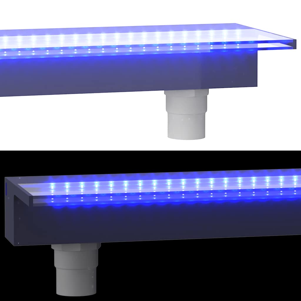 Sfioratore a Cascata con LED RGB Acrilico 90 cm