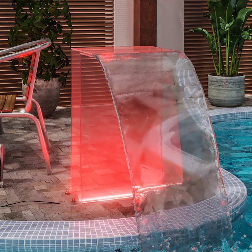 Fontana da Piscina con LED RGB in Acrilico 51 cm