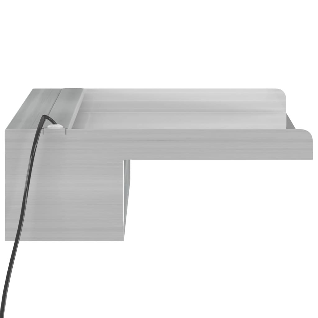 Sfioratore a Cascata con LED RGB Acciaio Inox 45 cm
