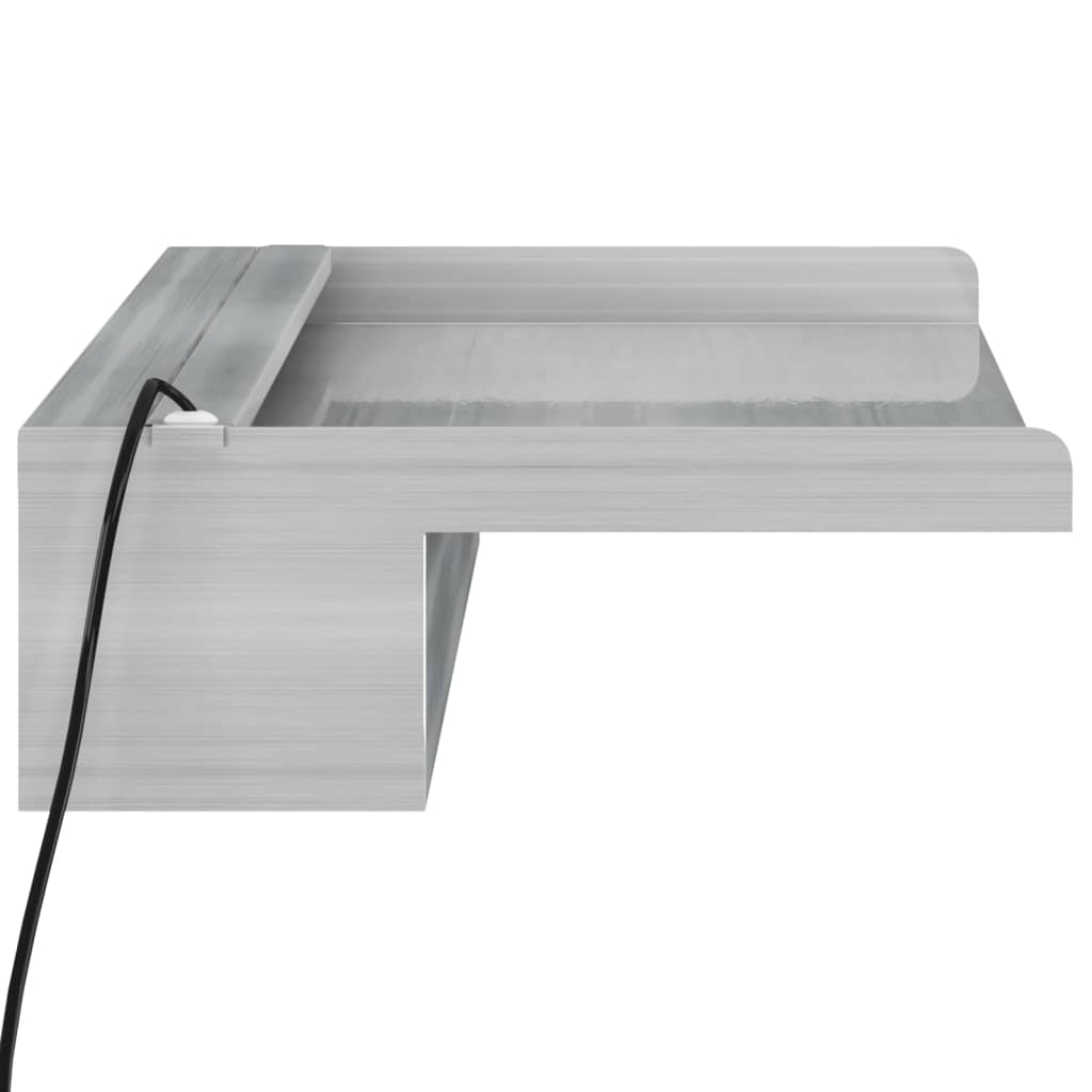Sfioratore a Cascata con LED RGB Acciaio Inox 60 cm