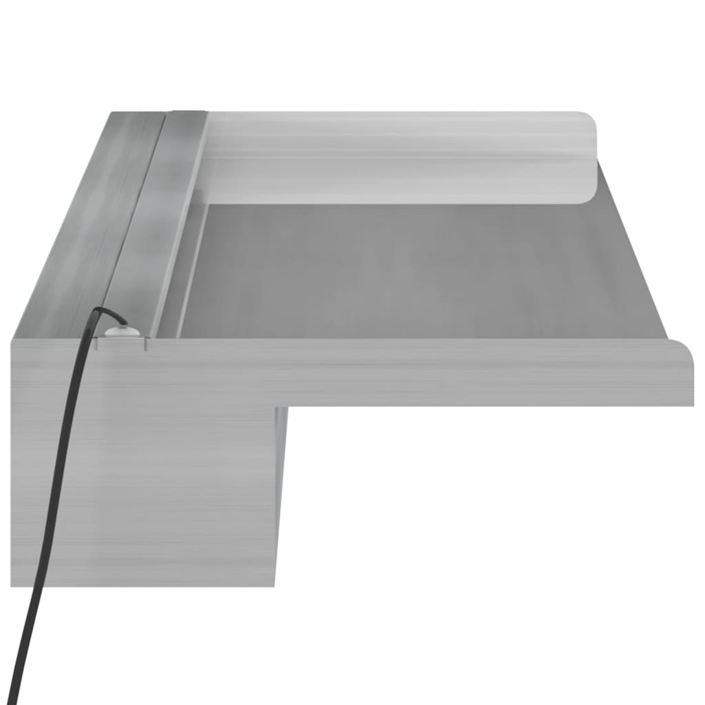 Sfioratore a Cascata con LED RGB Acciaio Inox 108 cm