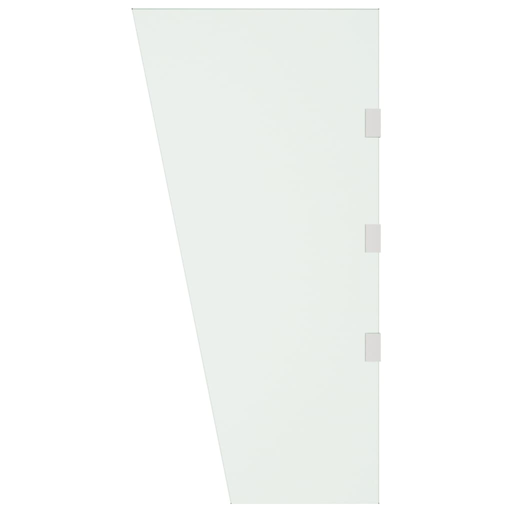 Pannello Laterale Tettoia Trasparente 50x100 cm Vetro Temperato
