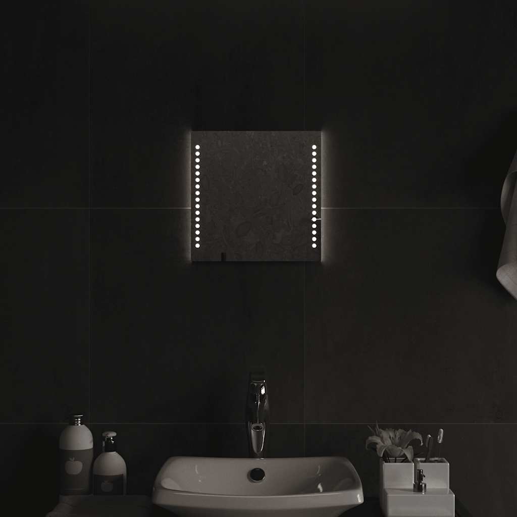 Specchio da Bagno con Luci LED 30x30 cm