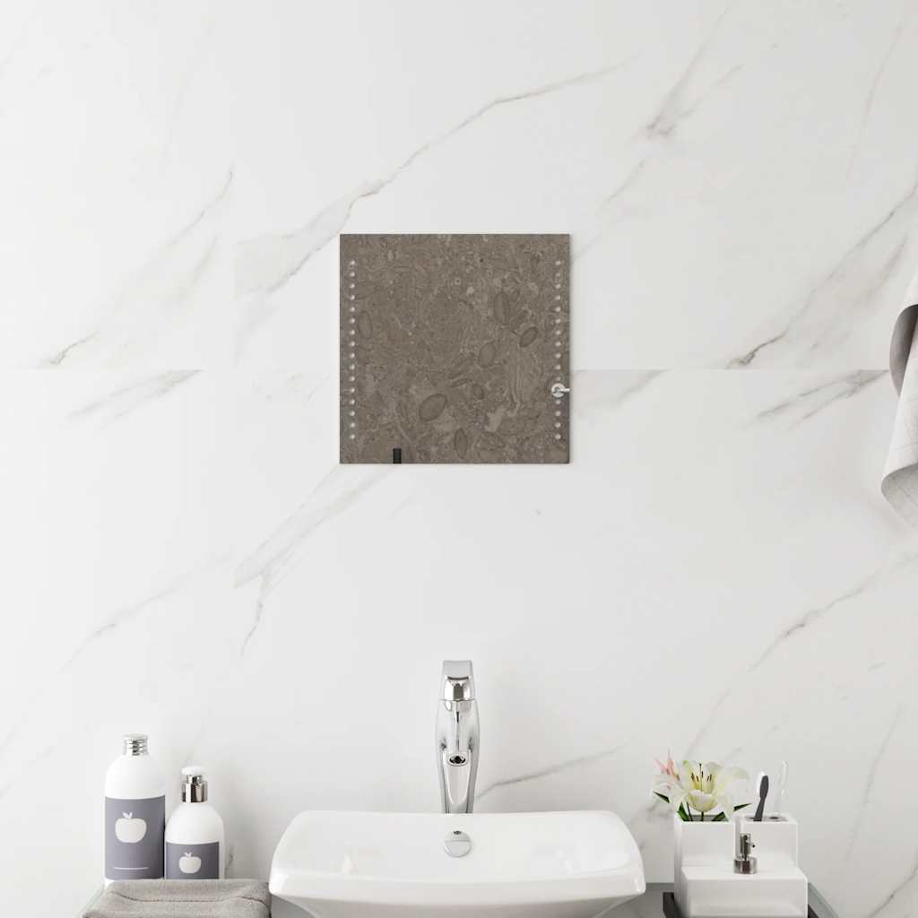 Specchio da Bagno con Luci LED 30x30 cm