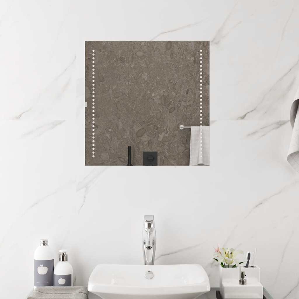 Specchio da Bagno con Luci LED 50x50 cm