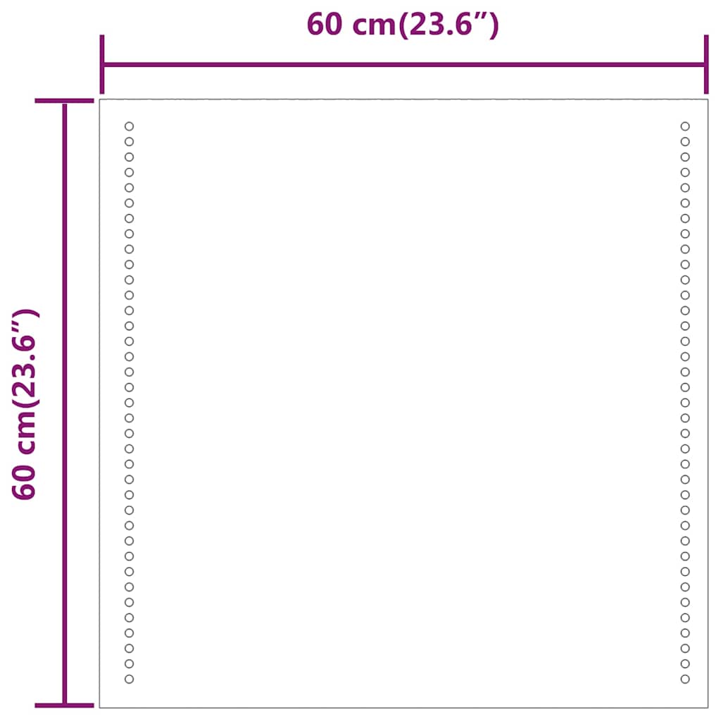 Specchio da Bagno con Luci LED 60x60 cm