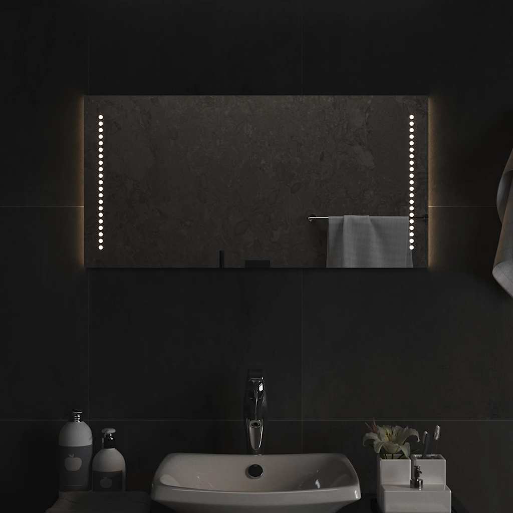 Specchio da Bagno con Luci LED 80x40 cm