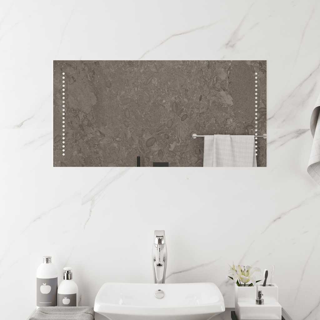 Specchio da Bagno con Luci LED 80x40 cm