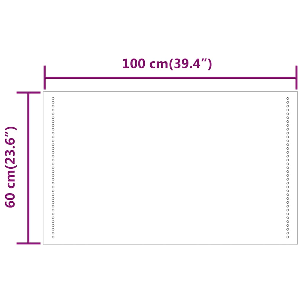 Specchio da Bagno con Luci LED 100x60 cm