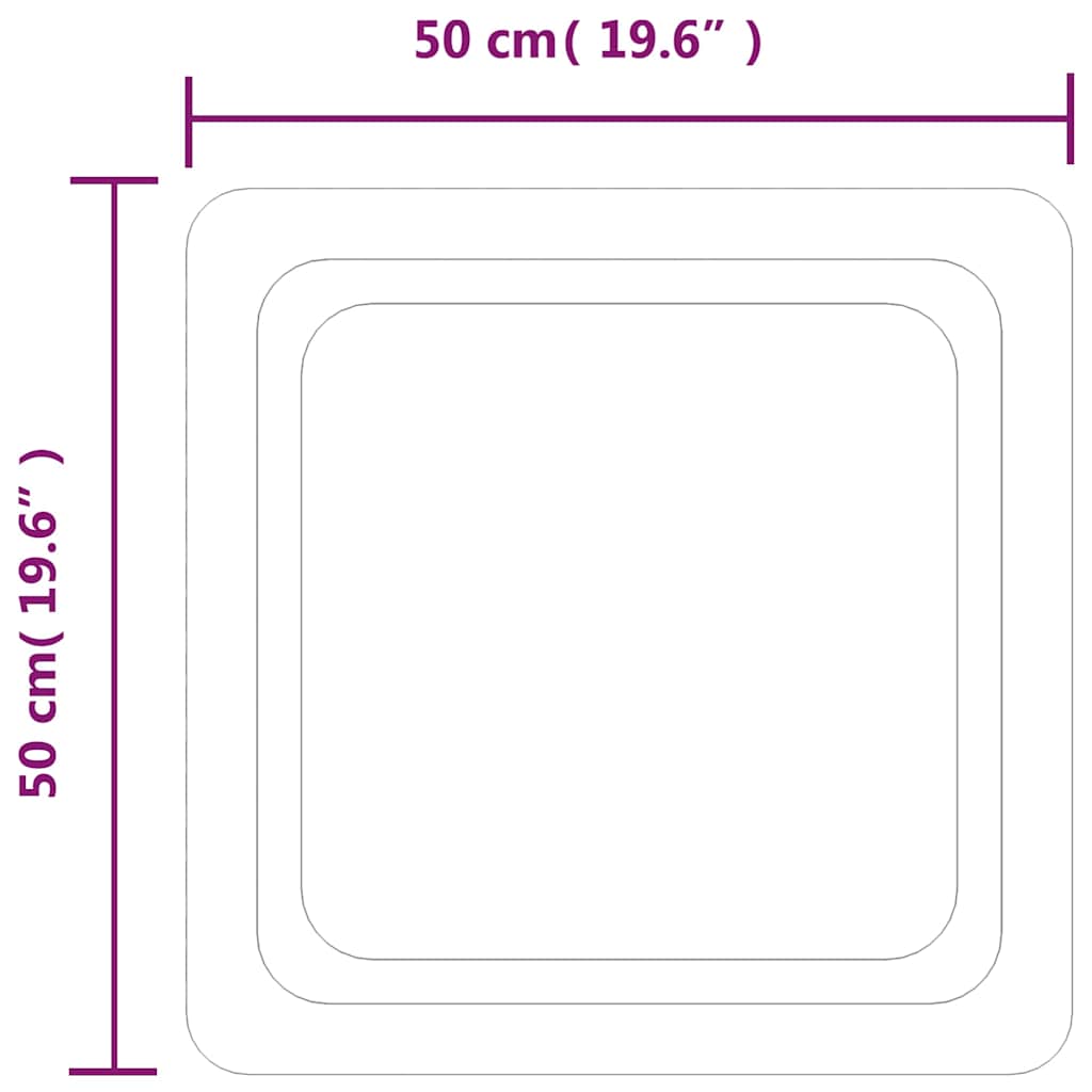 Specchio da Bagno con Luci LED 50x50 cm