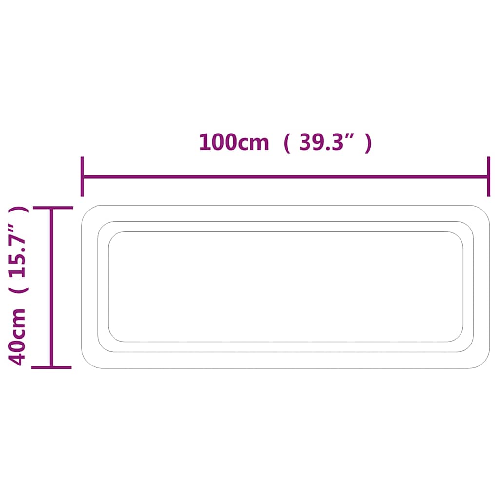 Specchio da Bagno con Luci LED 100x40 cm