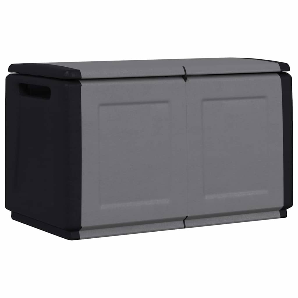 Contenitore da Giardino 96x53x57 230 L Grigio Scuro e Nero