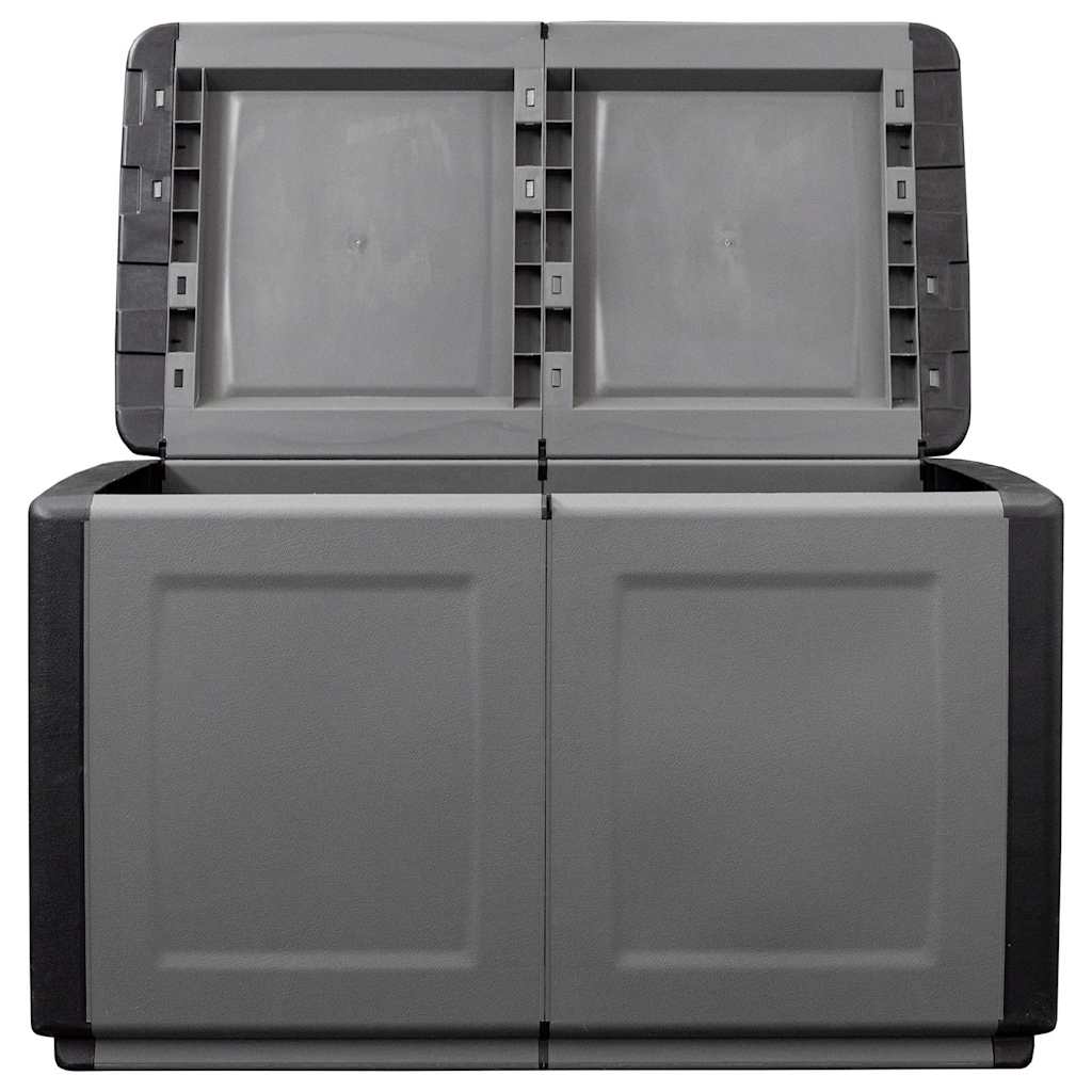 Contenitore da Giardino 96x53x57 230 L Grigio Scuro e Nero