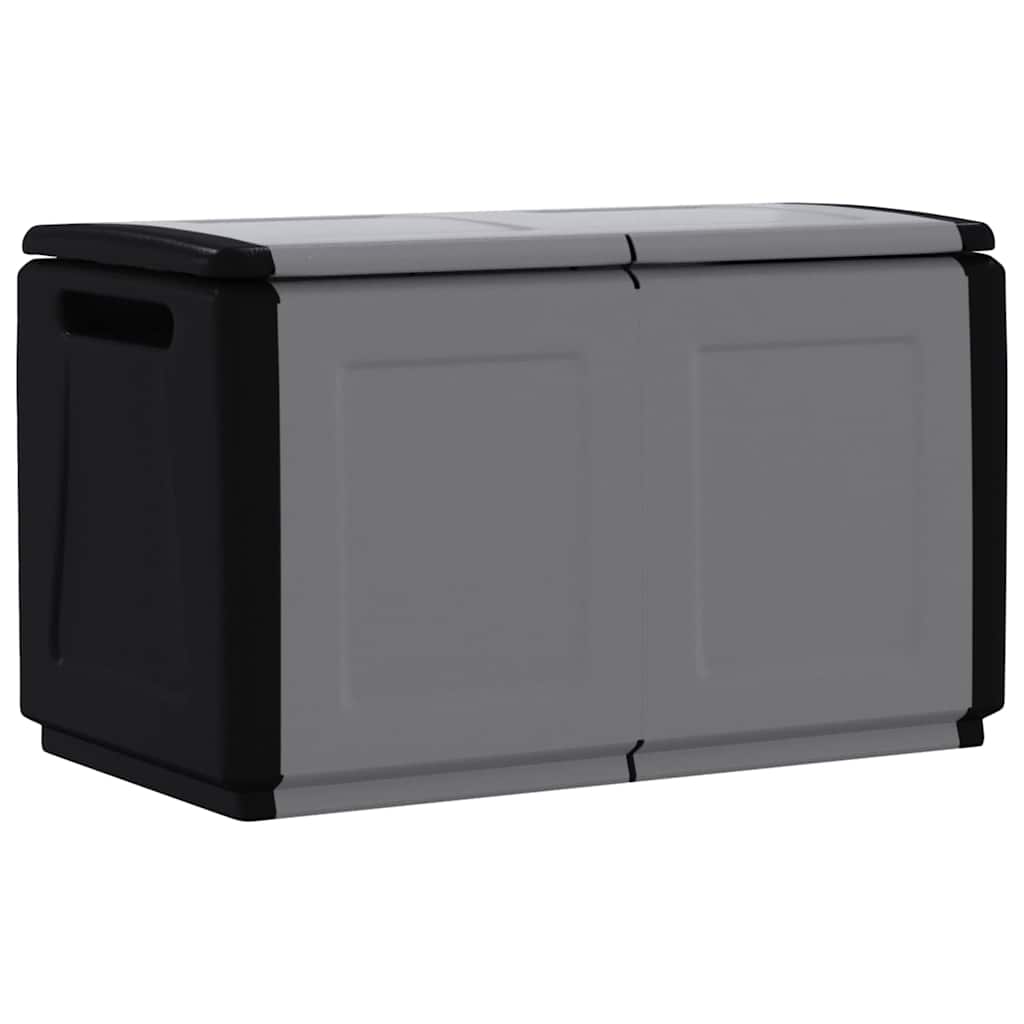 Contenitore da Giardino 96x53x57 230 L Grigio Scuro e Nero