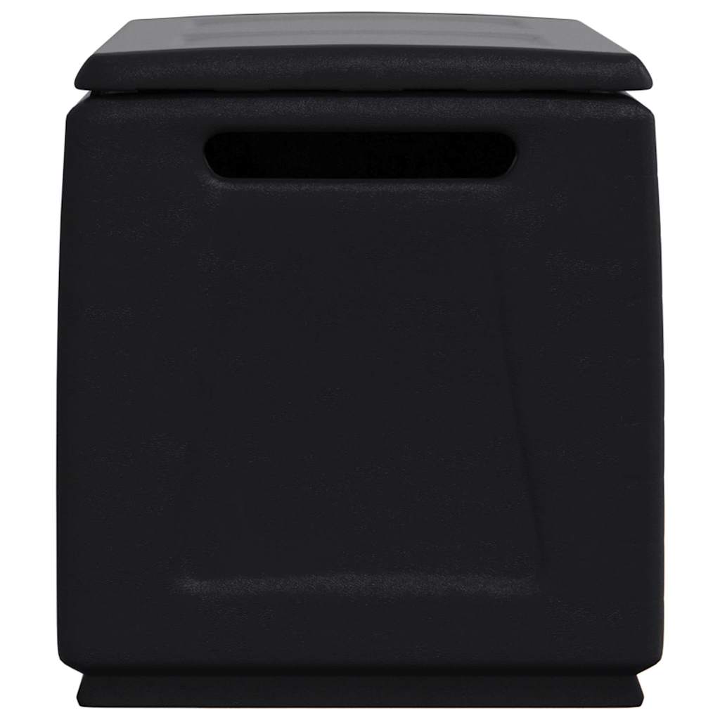 Contenitore da Giardino 96x53x57 230 L Grigio Scuro e Nero