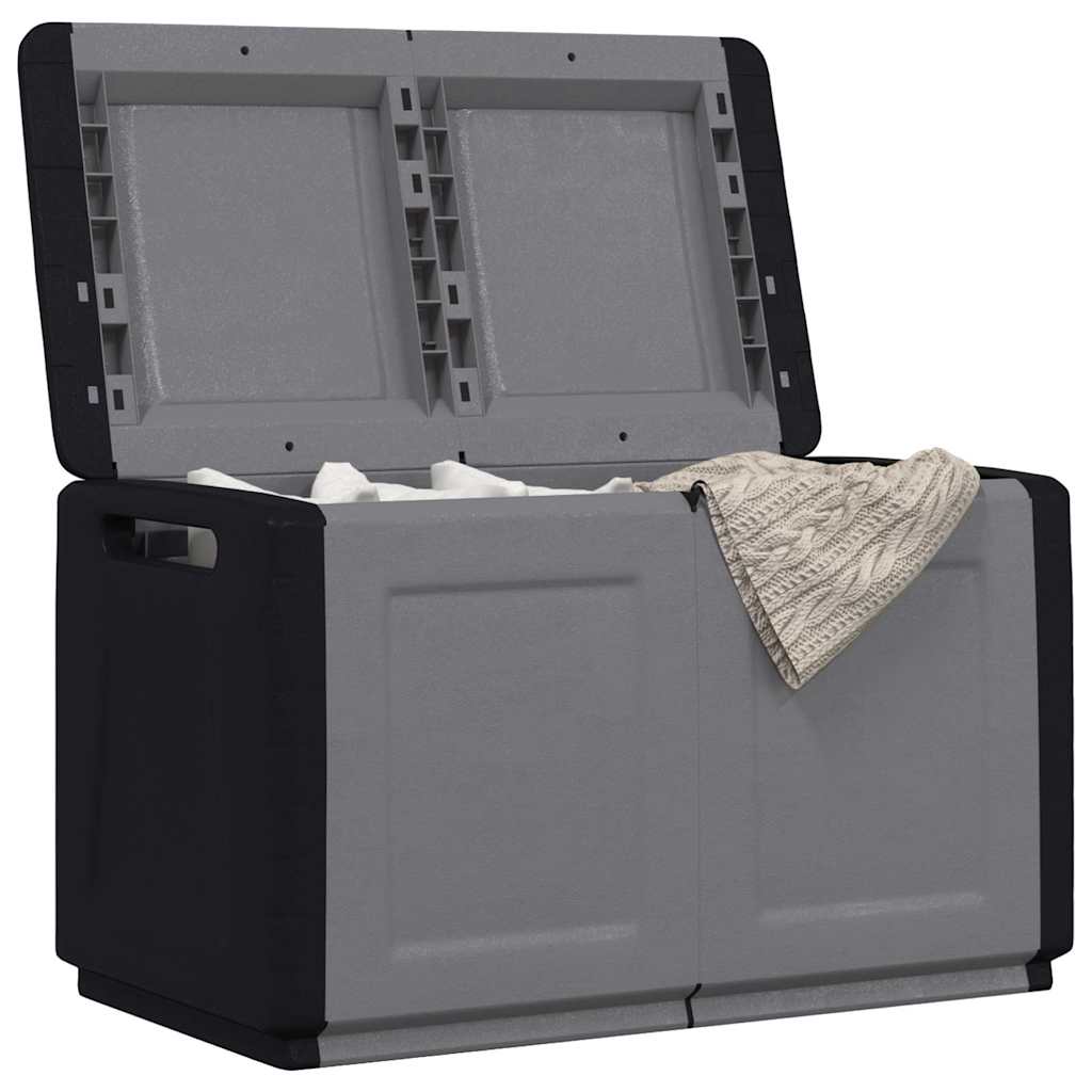 Contenitore da Giardino 96x53x57 230 L Grigio Scuro e Nero