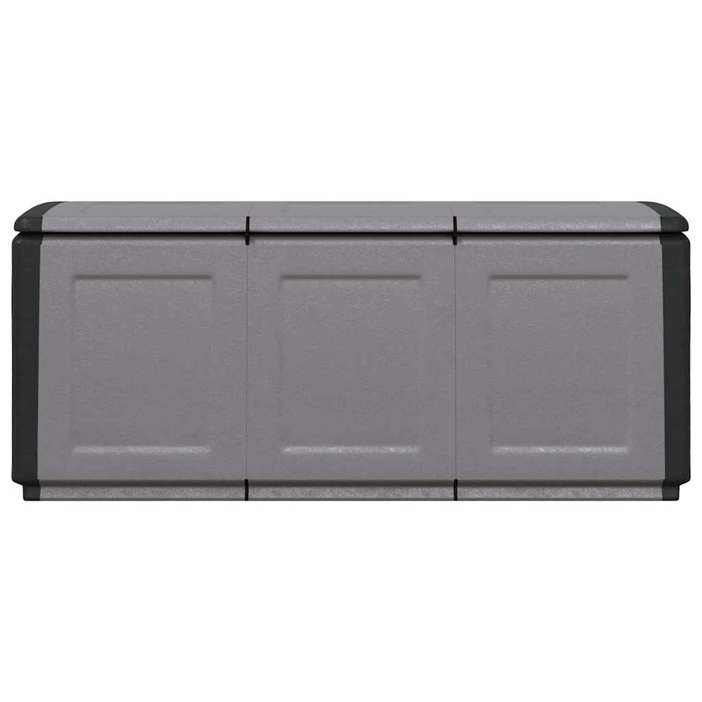 Contenitore da Giardino 138x53x57 cm 330 L Grigio Scuro e Nero
