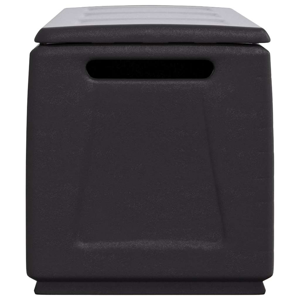 Contenitore da Giardino 138x53x57 cm 330 L Grigio Scuro e Nero