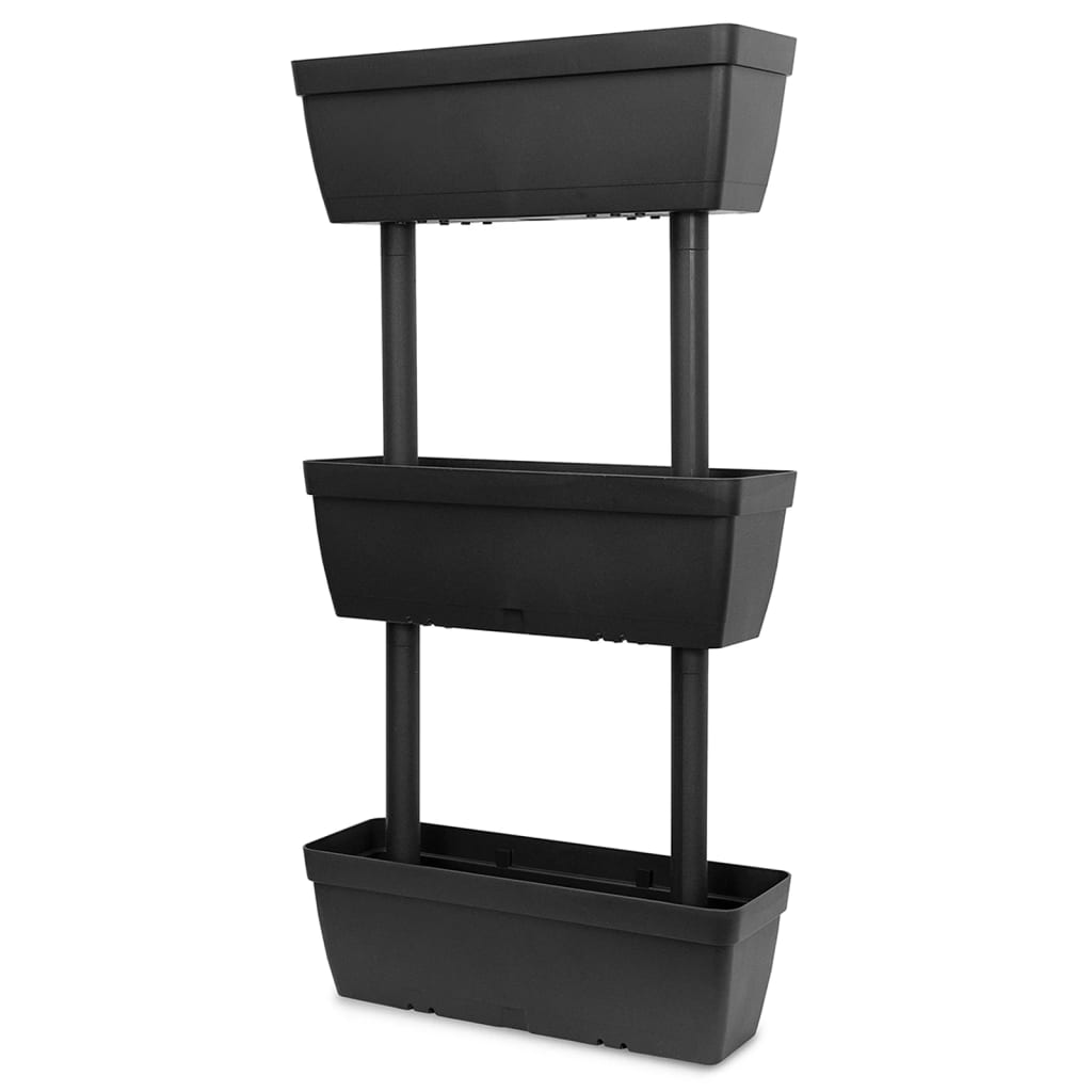 Fioriere da Giardino 3 pz 100 cm Antracite