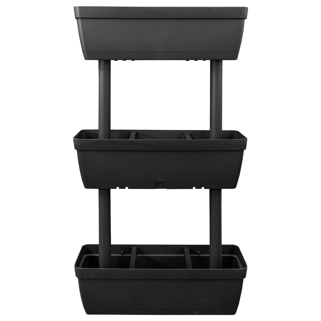 Fioriere da Giardino 3 pz 100 cm Antracite