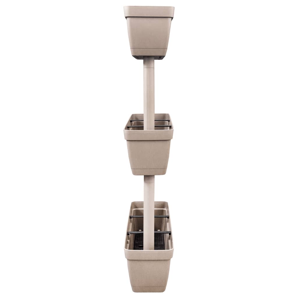 Fioriere da Giardino 3 pz 100 cm Grigio Talpa