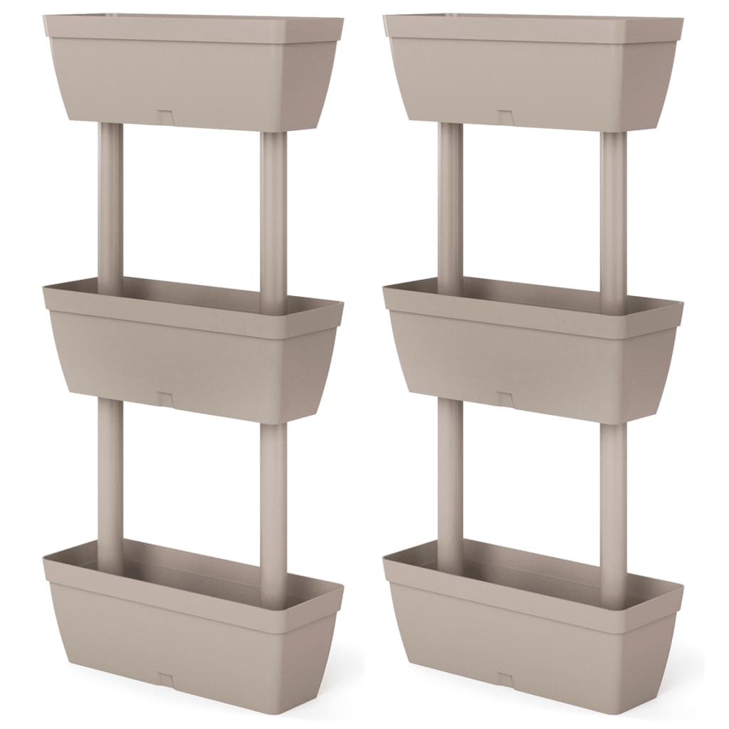 Fioriere da Giardino 6 pz Grigio Talpa