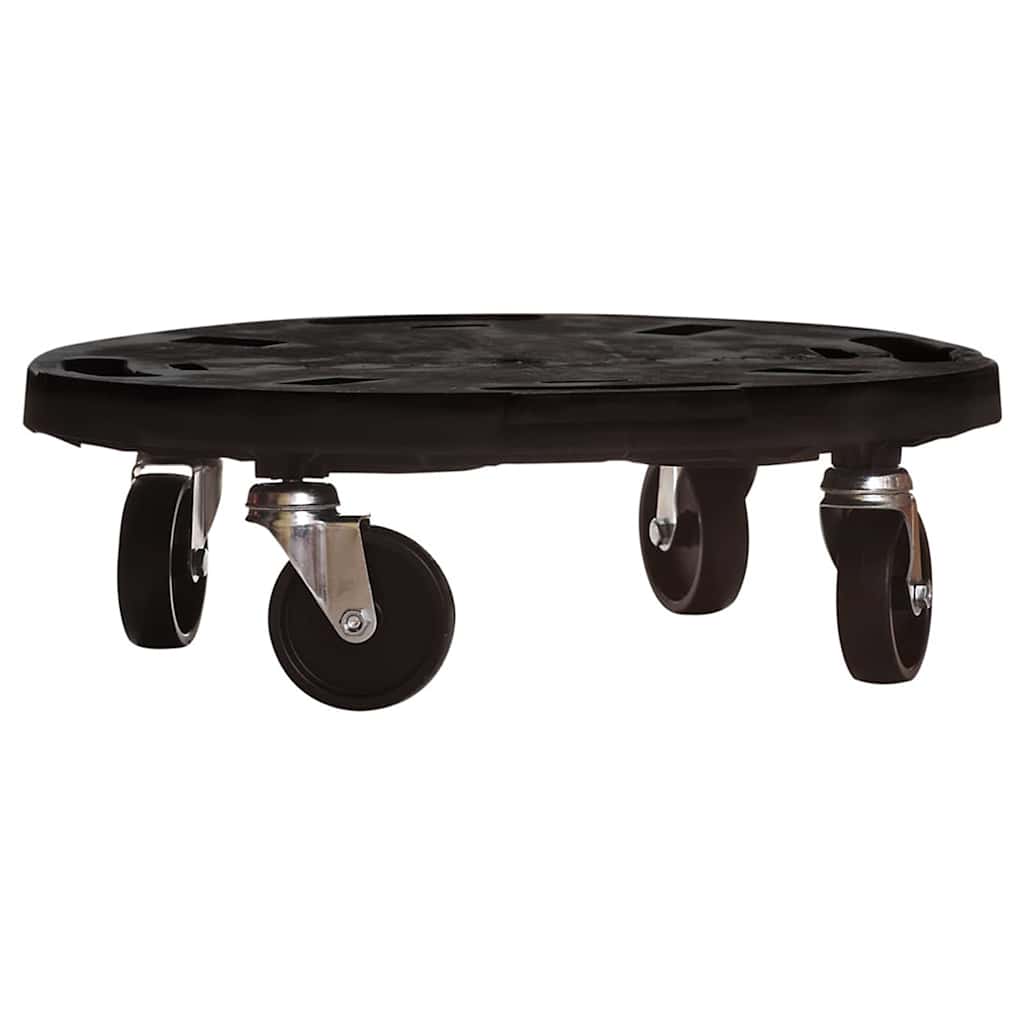 Carrello per Piante con Ruote Diametro 40 cm Nero 275 kg
