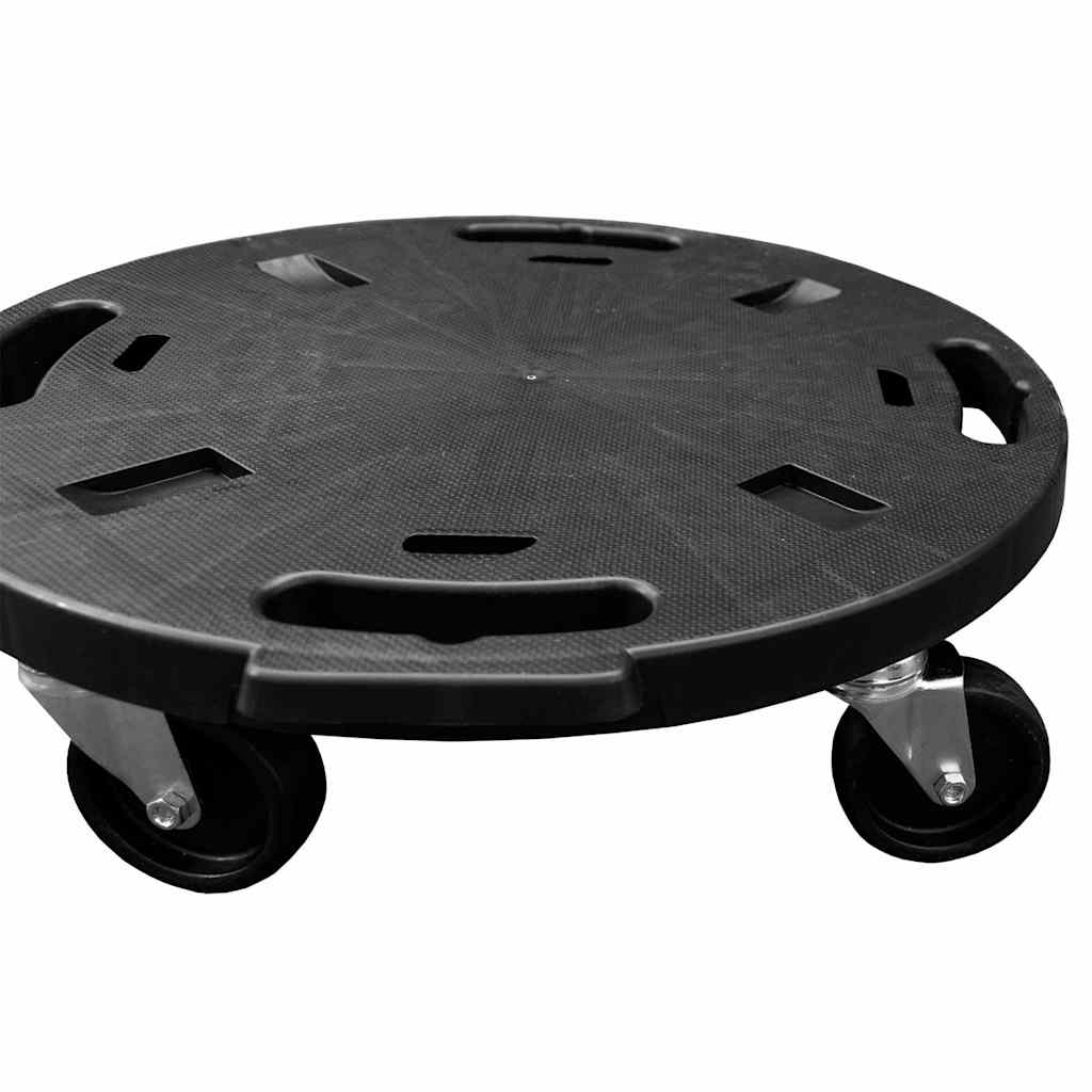 Carrello per Piante con Ruote Diametro 40 cm Nero 275 kg