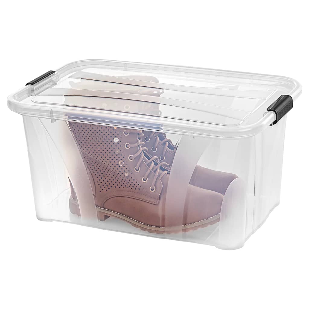 Scatole Trasparenti Portaoggetti con Coperchio 5 pz da 14 L