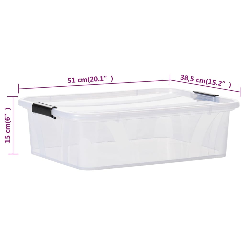 Scatole Trasparenti Portaoggetti con Coperchio 2 pz da 21 L