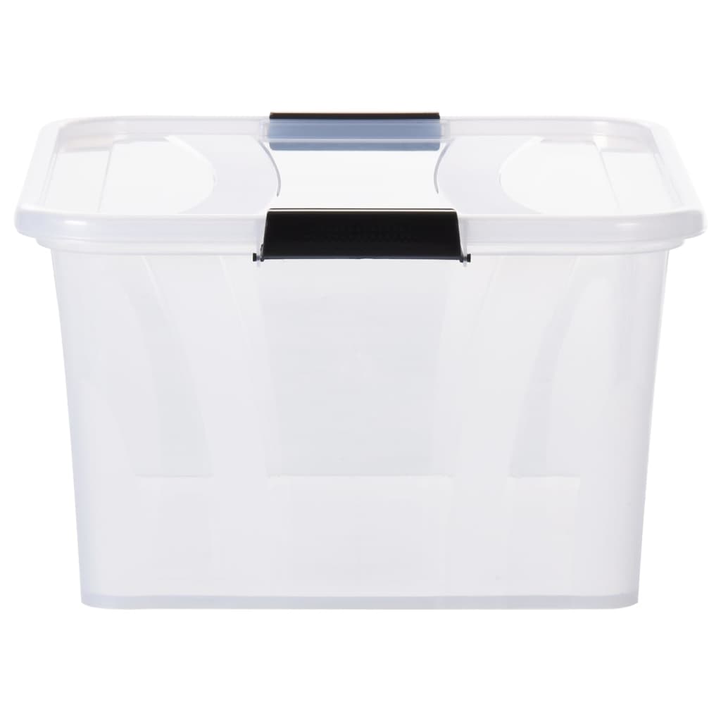 Scatole Portaoggetti con Coperchio 2 pz Trasparenti 32 L